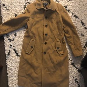 Lands End Knee Length Wool Coat
